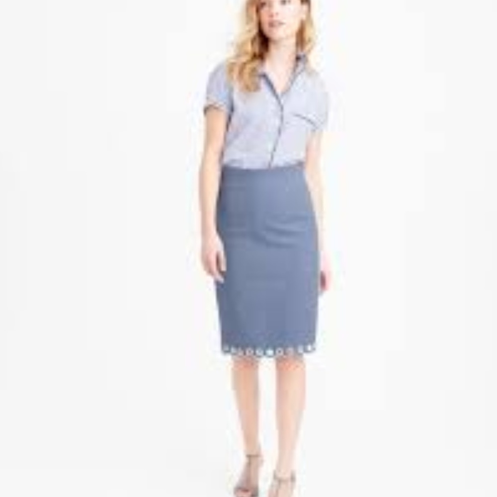 J. Crew Pencil Skirt with Grommets